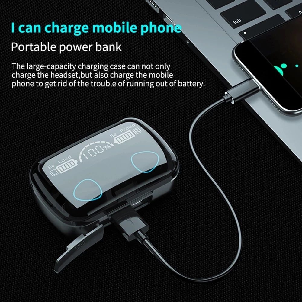 M10 TWS Wireless Headphones Touch Control Bluetooth