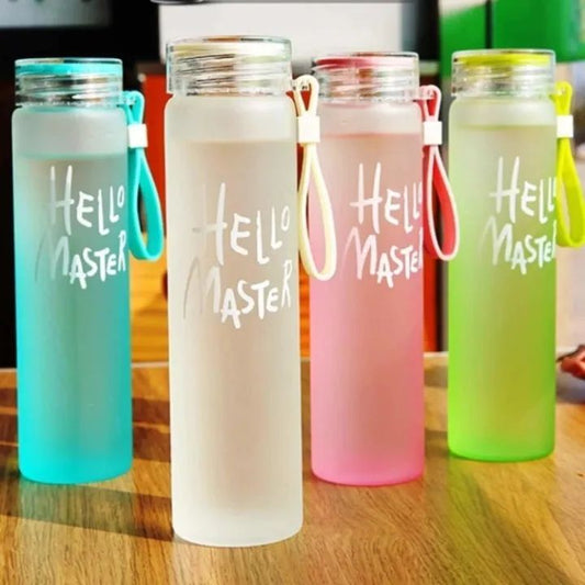 Hello Master Glass Water Bottle