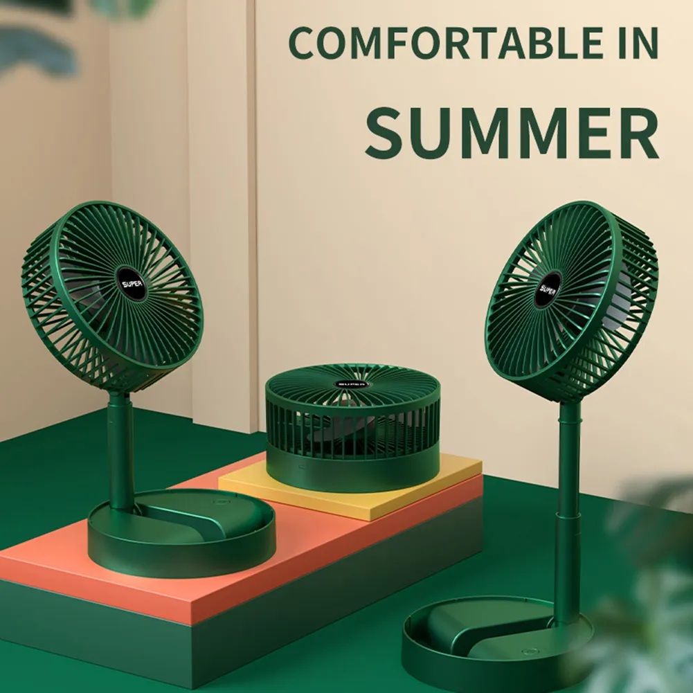 3 Speed Big size USB Rechargeable Folding Telescopic Fan